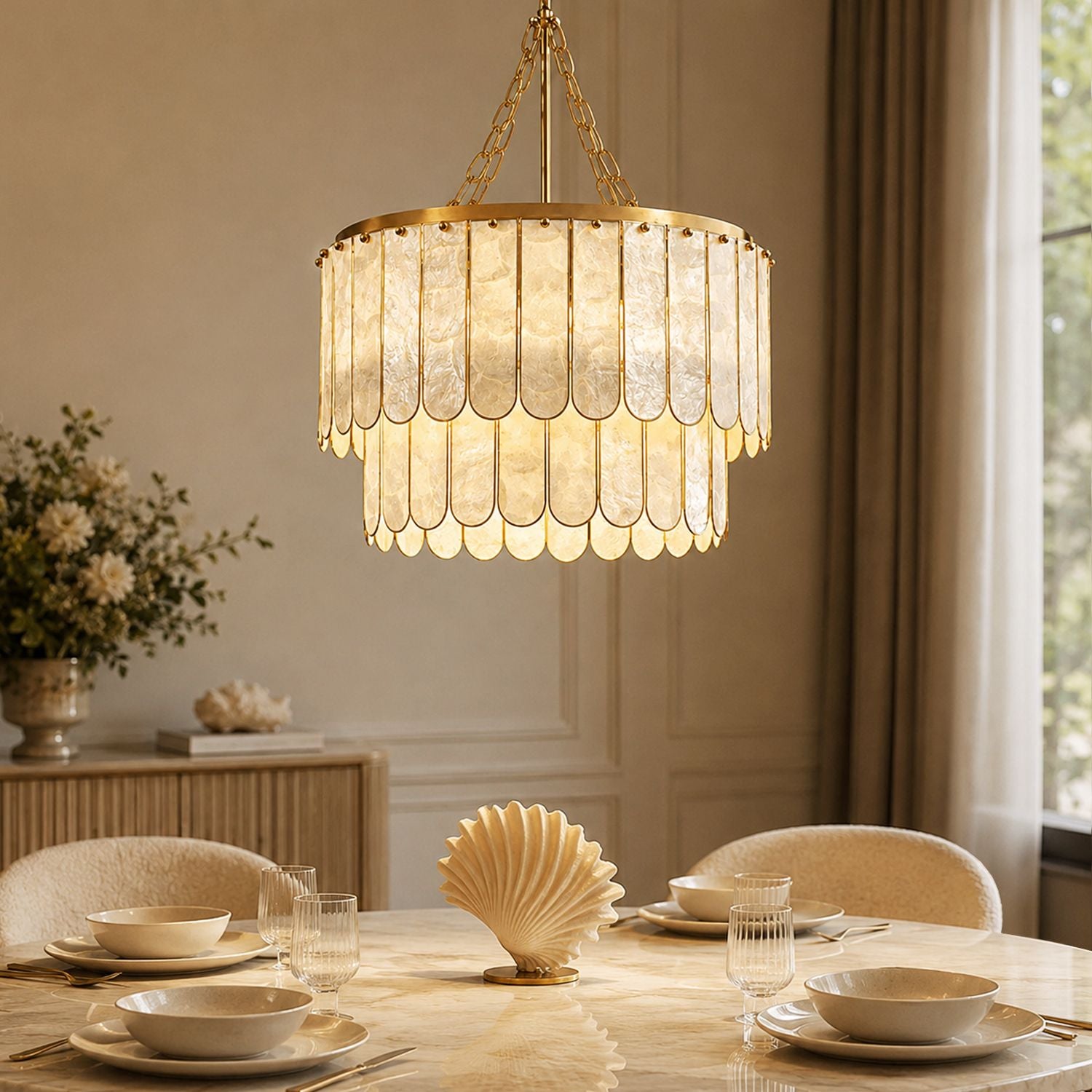 madelyn-modern-round-faceted-capiz-chandelier