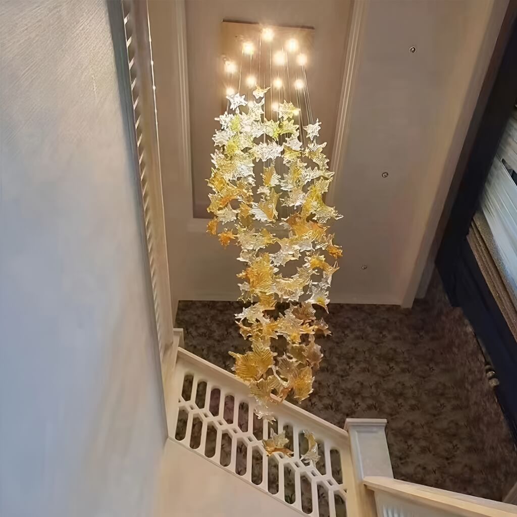 Maple Leaf shaped Ceiling Lamp Foyer Chandelier foyer-1| Sofary Lighting
