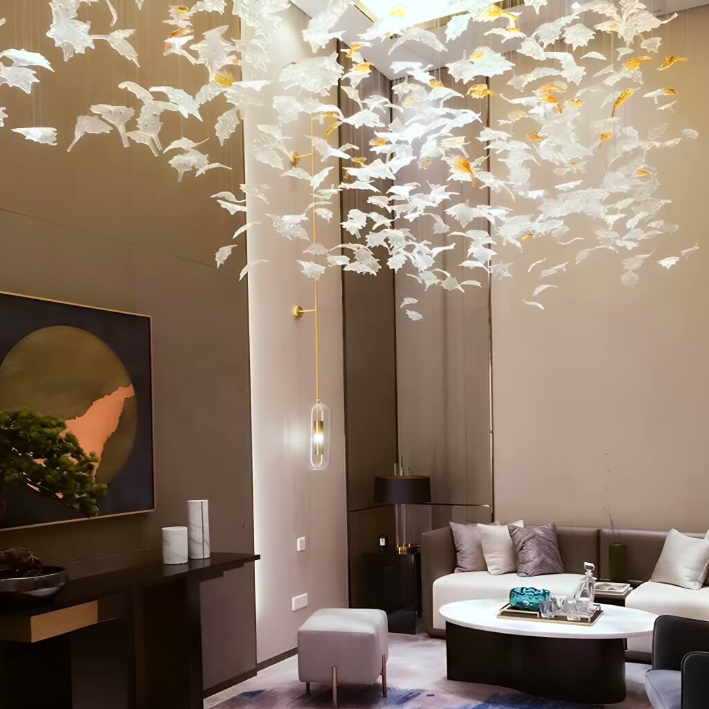 Maple Leaf shaped Ceiling Lamp Foyer Chandelier living-room-2 | Sofary Lighting
