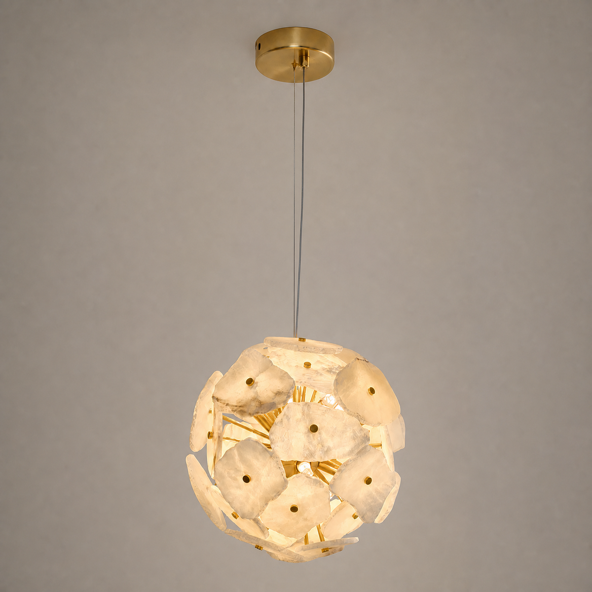 maravelle gold alabaster sphere chandelier 12 inch