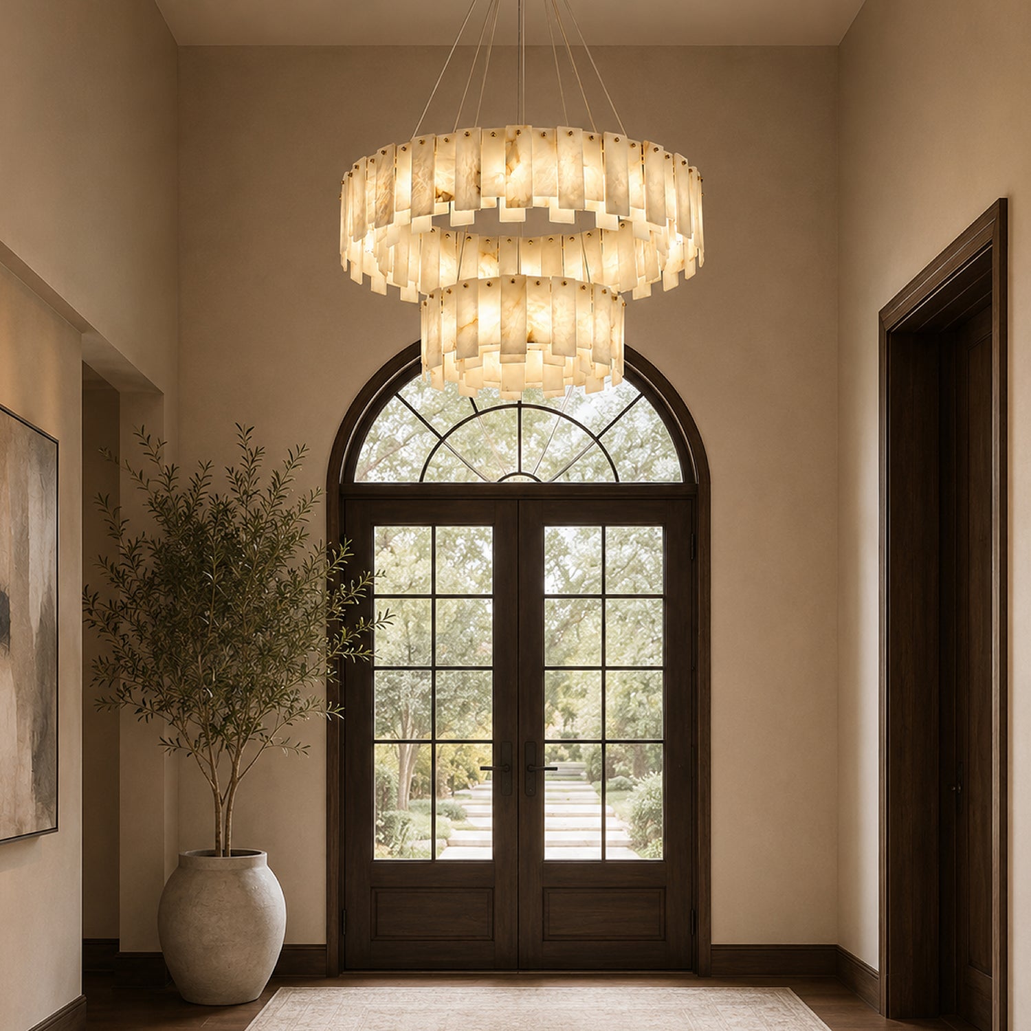 maren-modern-luxury-gold-alabaster-double-tiered-round-chandelier-foyer