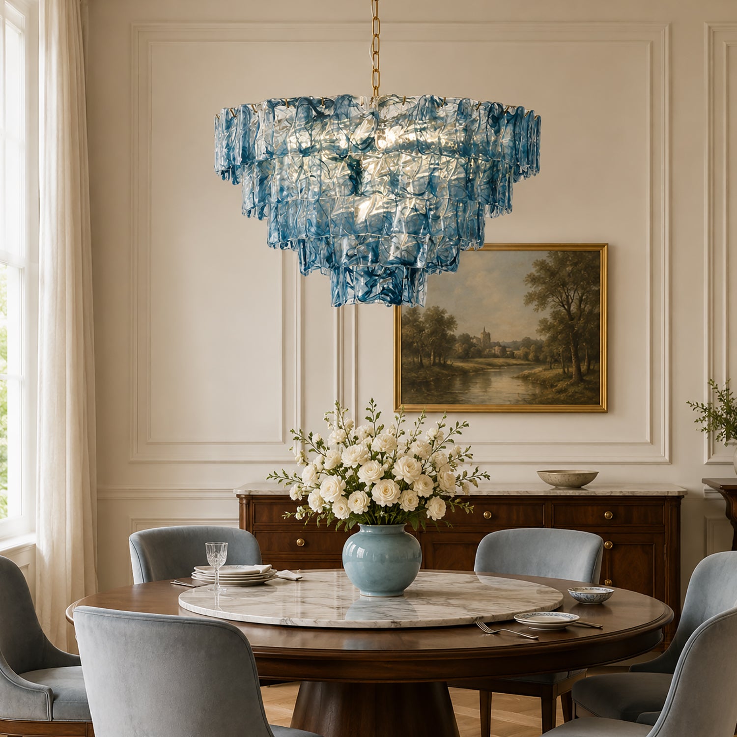 marielle-contemporary-blue-glass-tiered-rippled-chandelier-dining-room-sofary-lighting