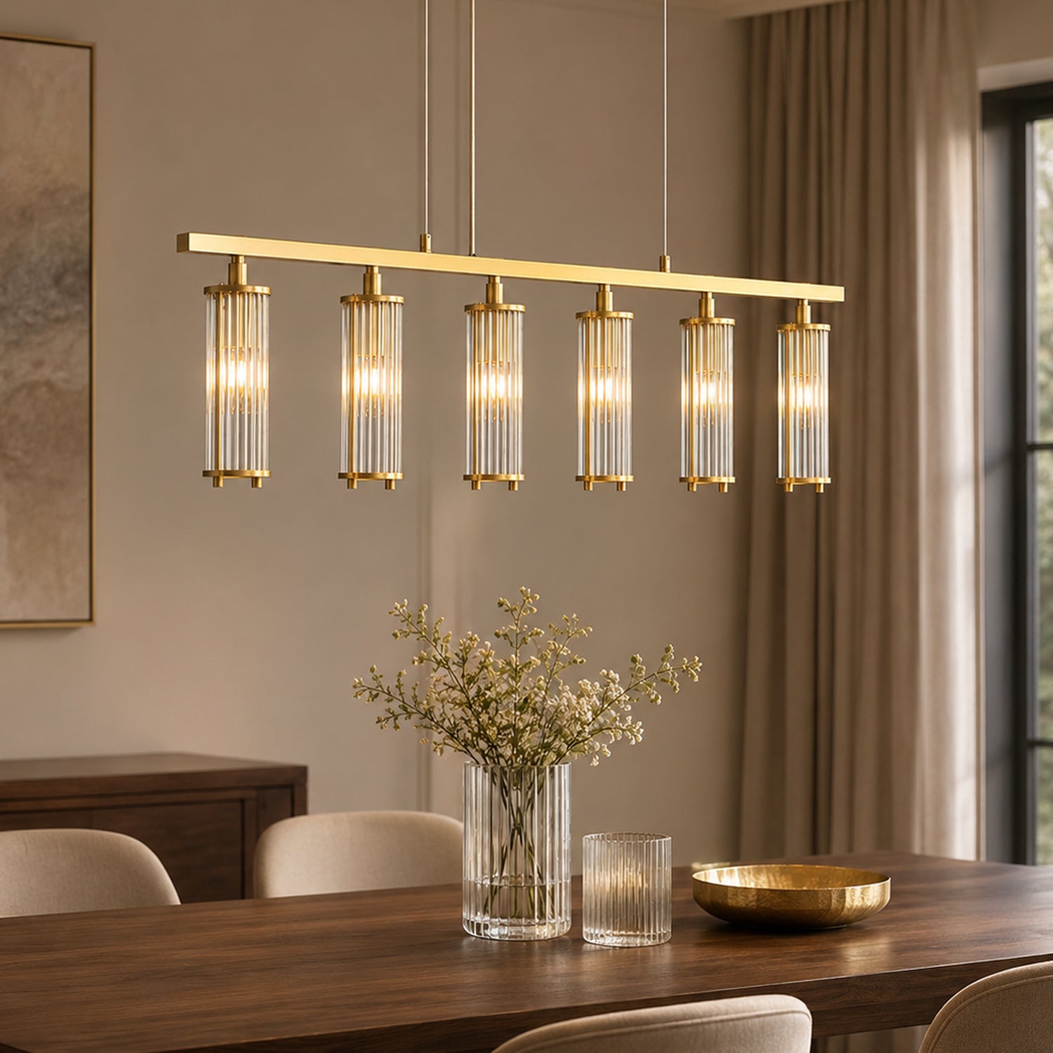 marley-aged-brass-linear-chandelier-sofary-lighting
