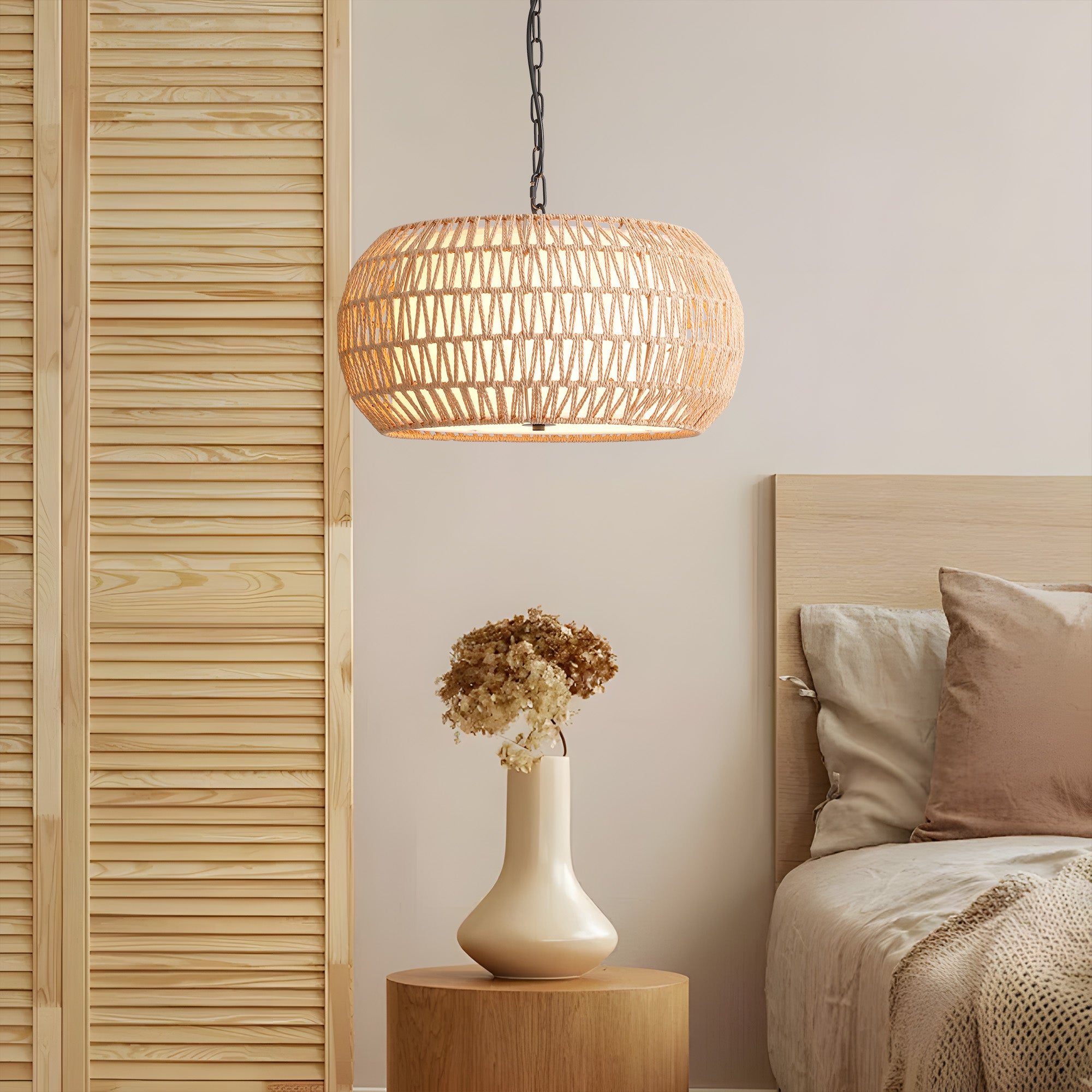 mirelle-modern-boho-woven-rattan-dome-chandelier-bedroom-sofary-lighting