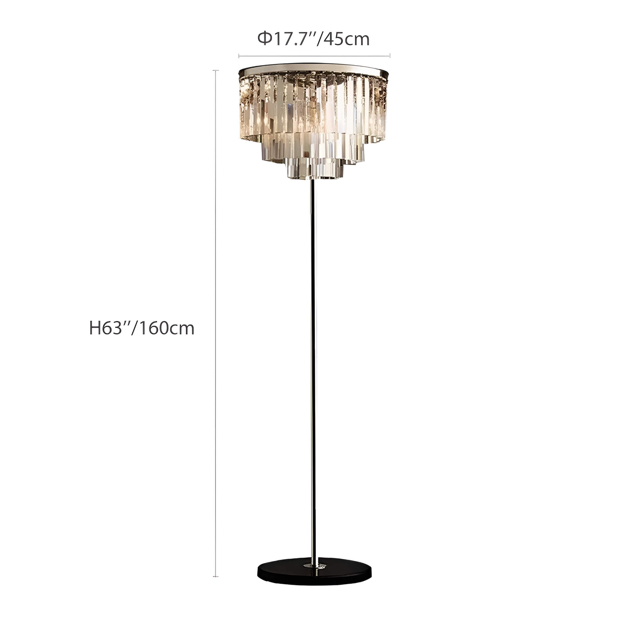 Modern American Crystal Floor Lamp for Elegant Living Spaces-size|Sofary