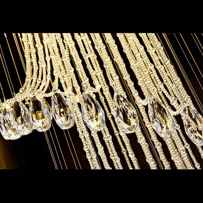 Modern Art Design Crystal Spiral Raindrop Chandelier-details-1| Sofary
