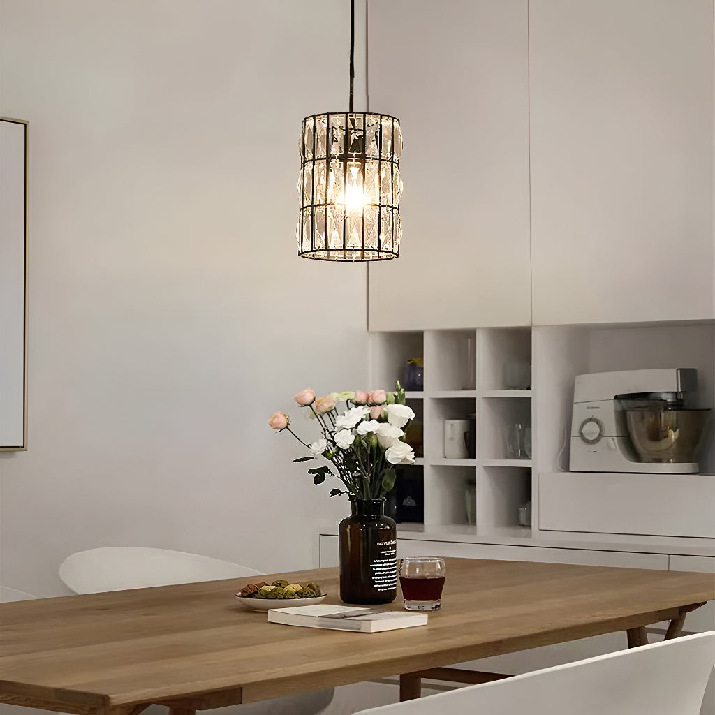 Modern Creative Crystal Chandelier - Line Pendant Light-dining-room-1|Sofary