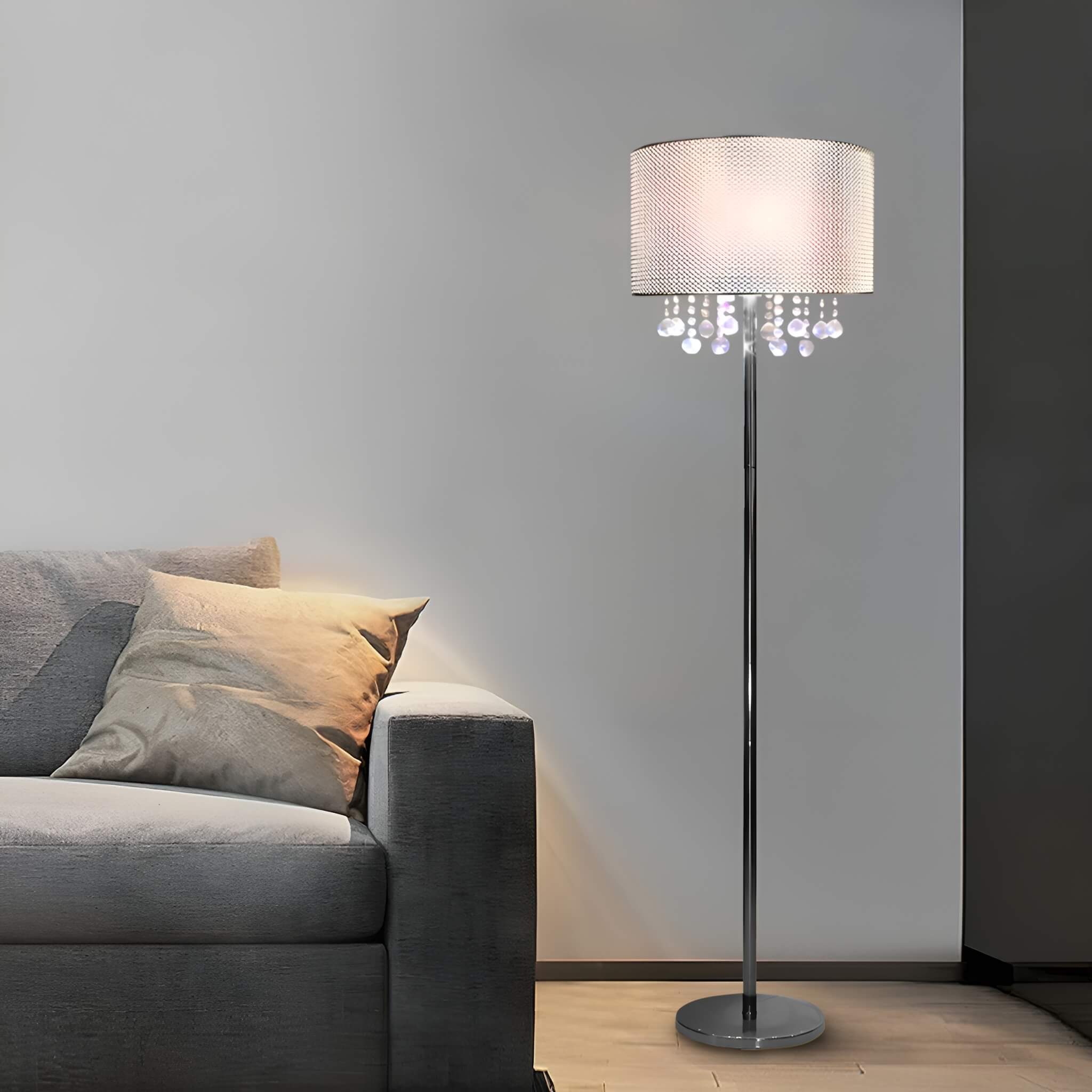 Modern Crystal LED Floor Lamp -living-room-1 |Sofary