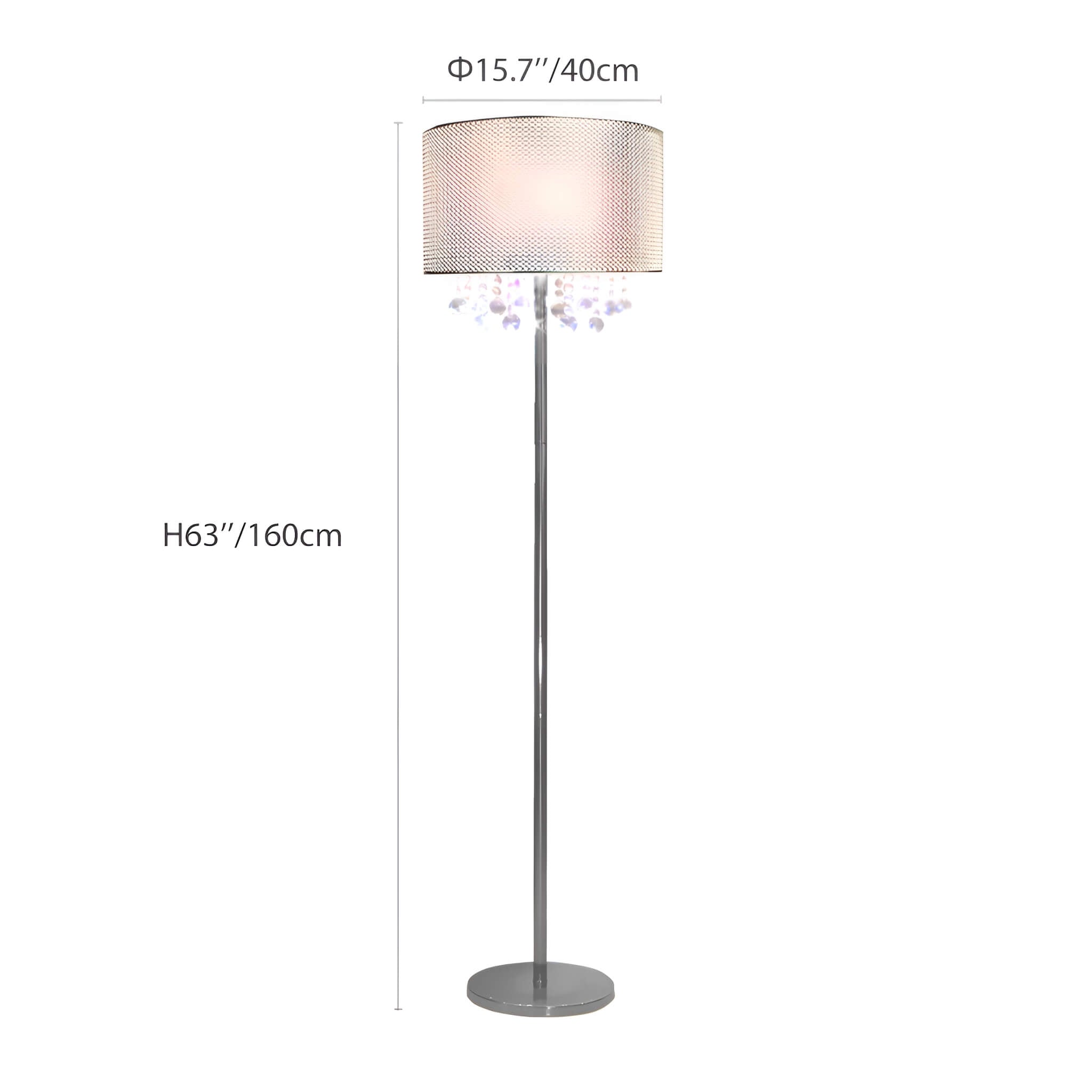 Modern Crystal LED Floor Lamp -living-size |Sofary