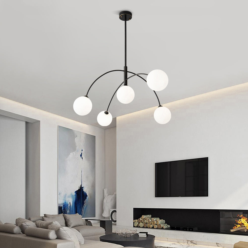 modern-irregular-arc-globe-chandelier-ch390-20250529-black-Sofary-Lighting