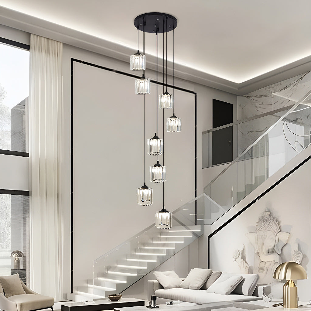 Modern Light Staircase Lamp Spiral Multi Lights-2|Sofary