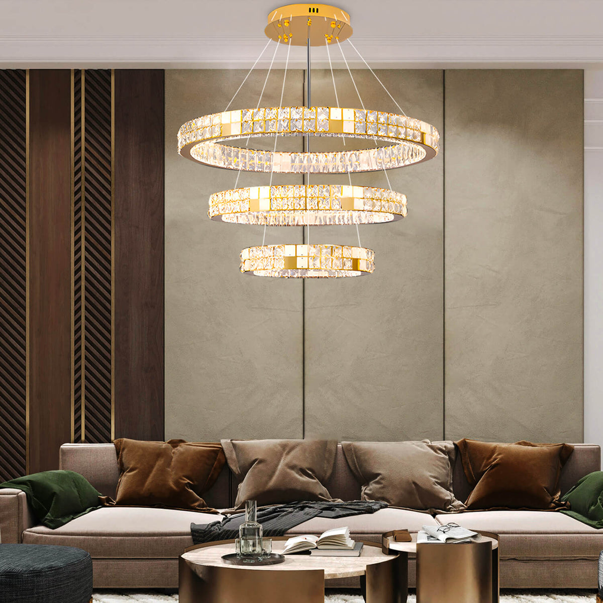 Modern Luxury Crystal and Marble Chandelier| Sofary Lighting