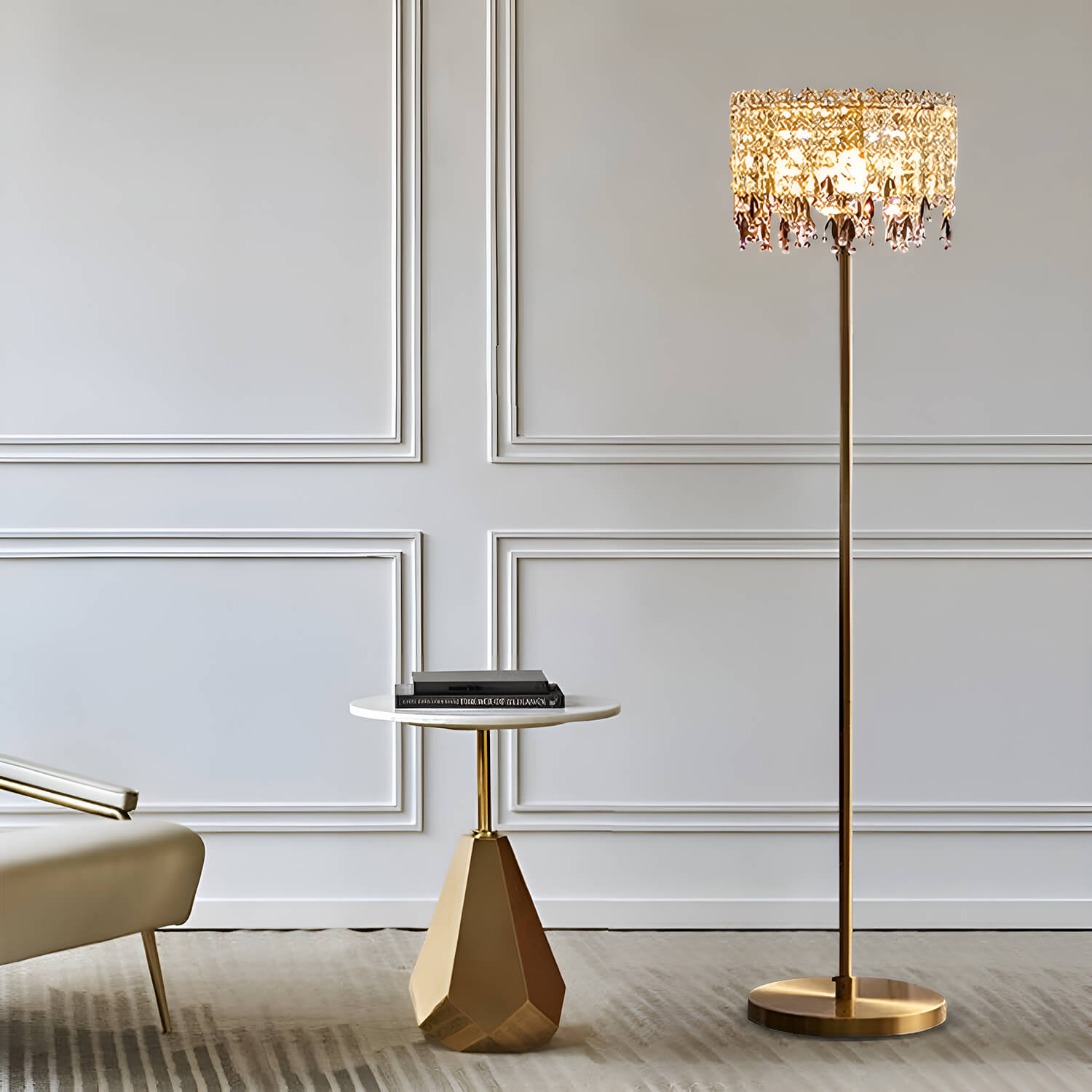 Modern Luxury Crystal Foor Lamp for Bedroom-living-room-2 |Sofary