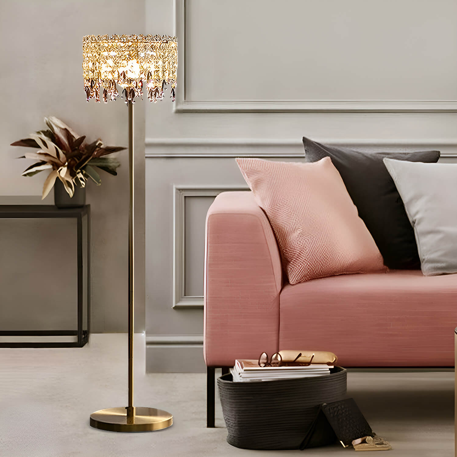 Modern Luxury Crystal Foor Lamp for Bedroom-living-room-3 |Sofary