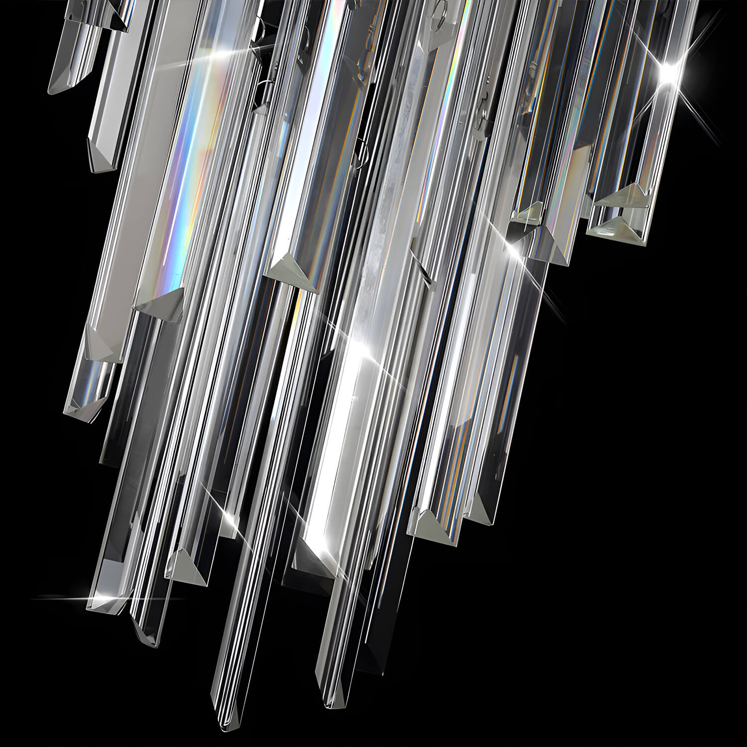 Modern Spiral Crystal Chandelier - Staircase Chandelier-details 2 |Sofary