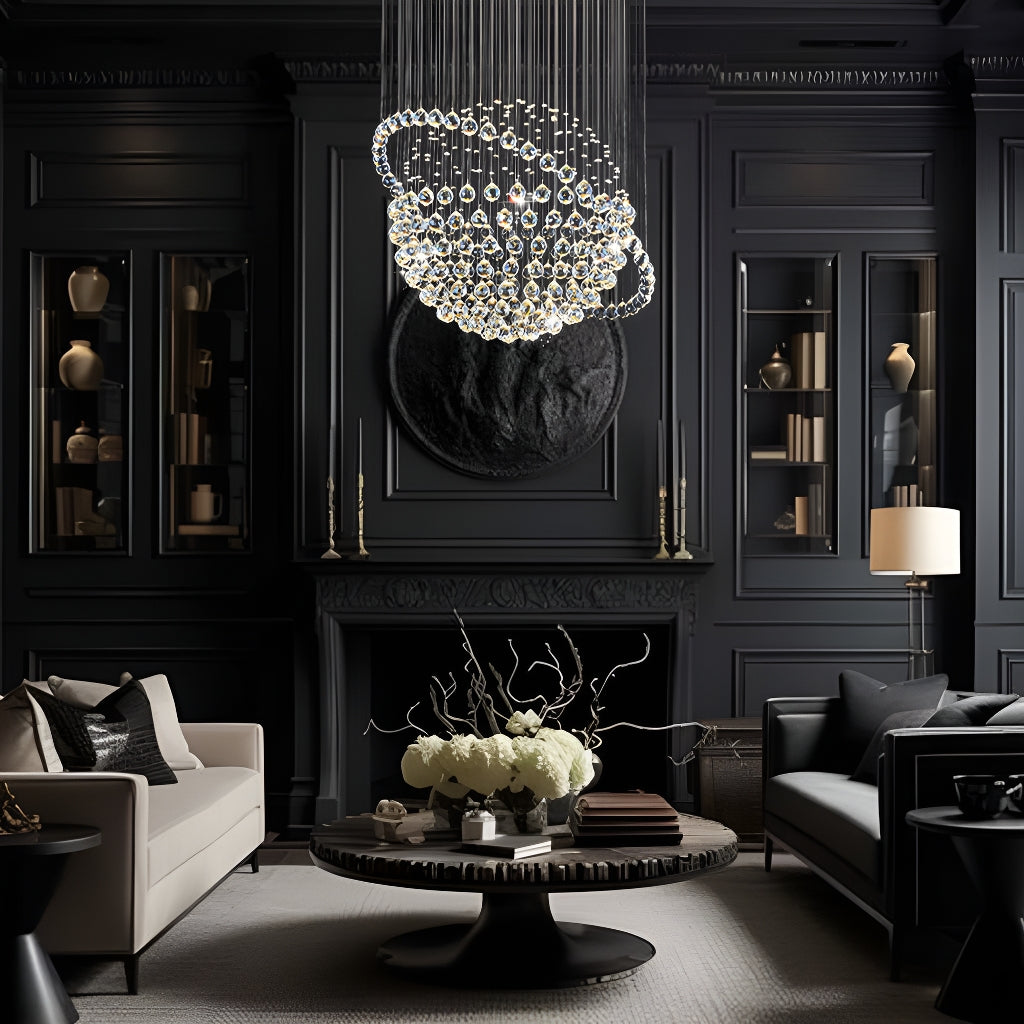 Modern Star Sphere Rain Drop Chandelier with Orbit | Sofary