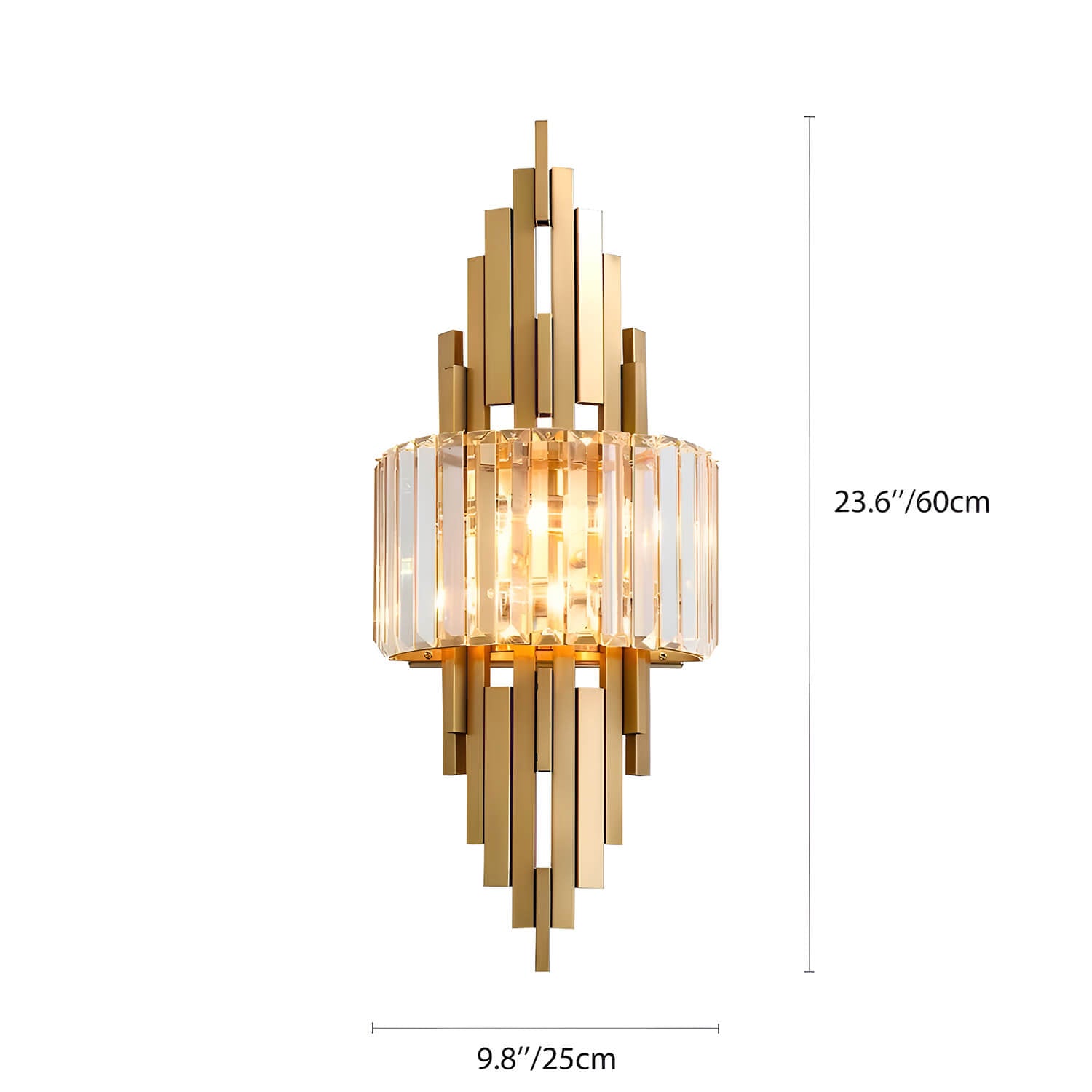 New Modern Luxury Crystal Wall Lamp for Living Room TV Background Wall Creative and Atmospheric Bedroom Bedside Wall Light-size | Sofary