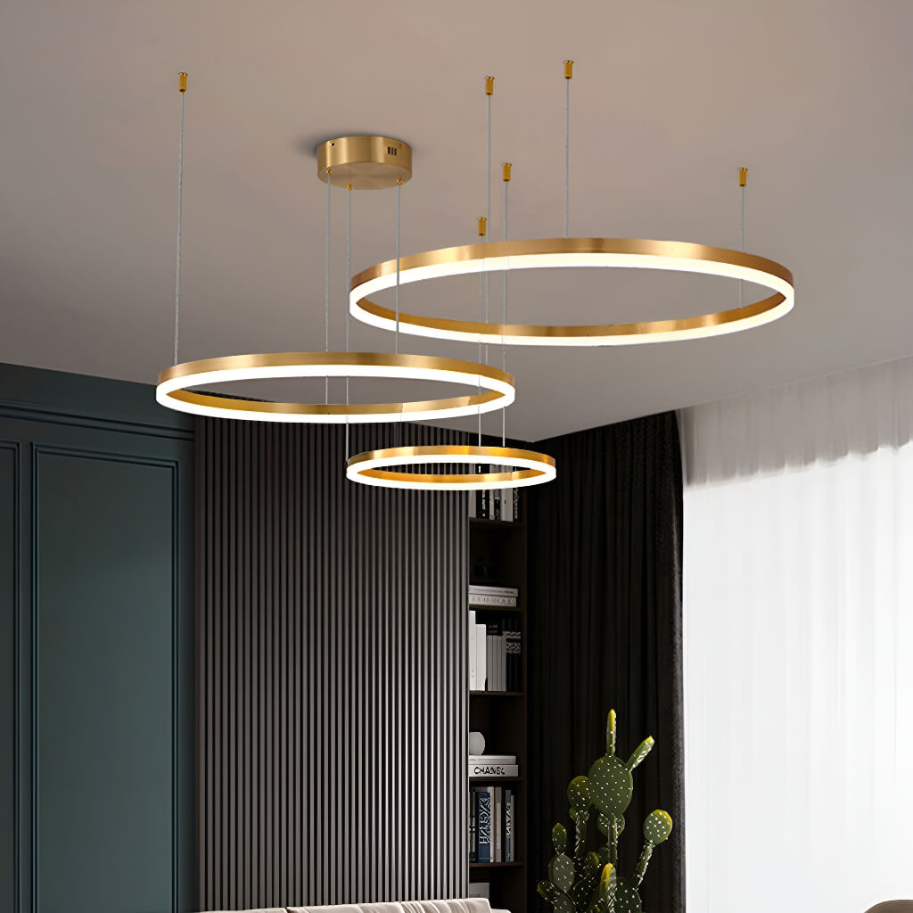 Nordic Elegance Modern Tiered Rings Pendant Light for Stylish Living Spaces-living-room-2| Sofary