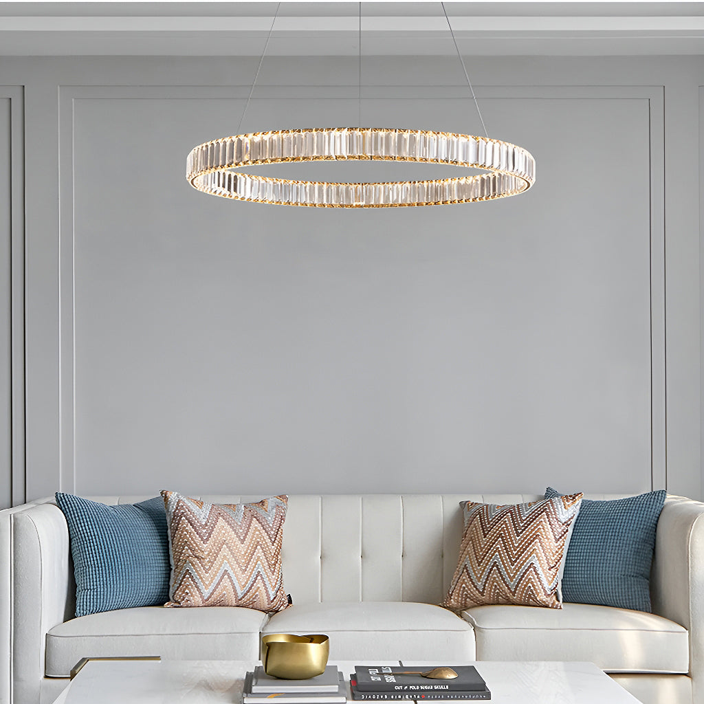 One Ring Crystal Chandelier-living-room-2| Sofary