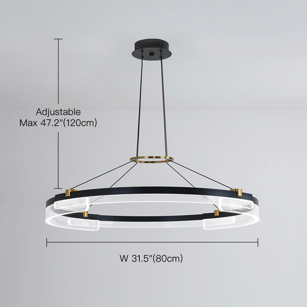 One Ring & Two Rings Pendant Light Fixture-size-b | Sofary Lighting
