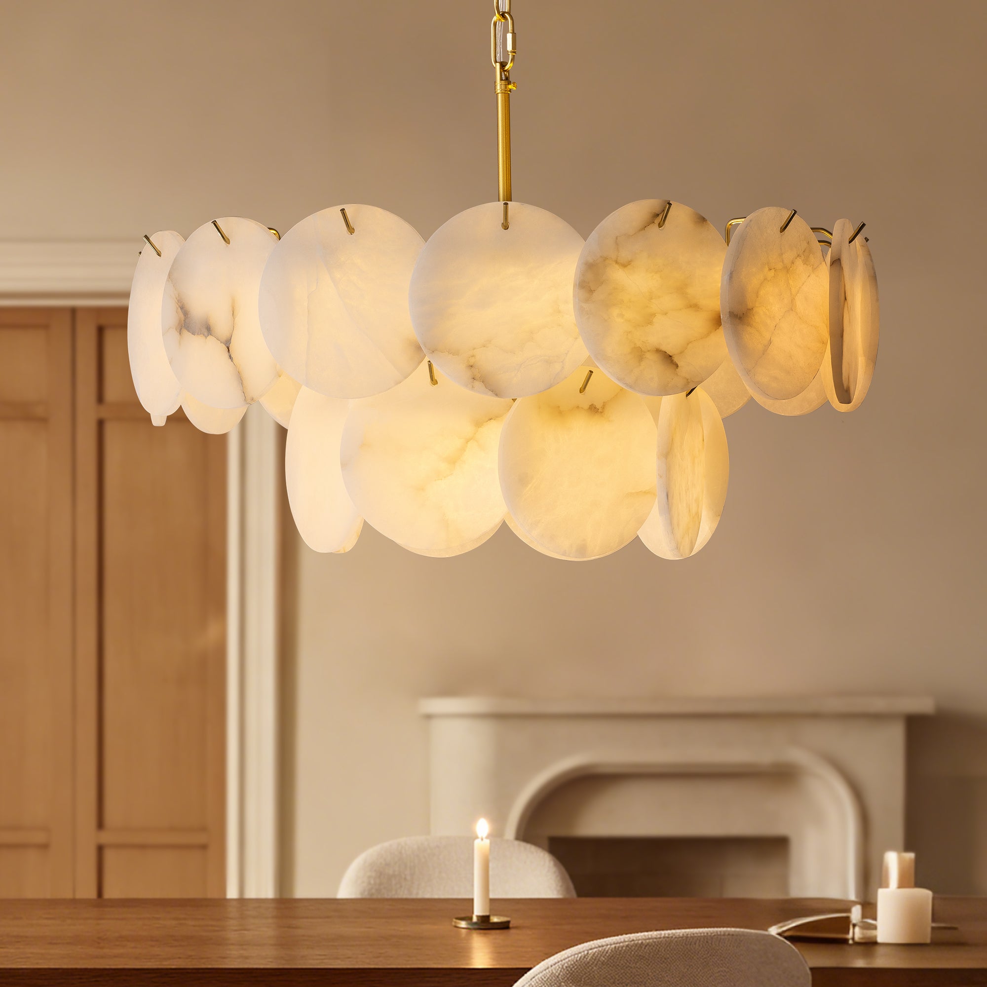 orlisse-modern-luxury-brass-alabaster-double-tier-disc-chandelier-above-table-CH496-B-20260512
