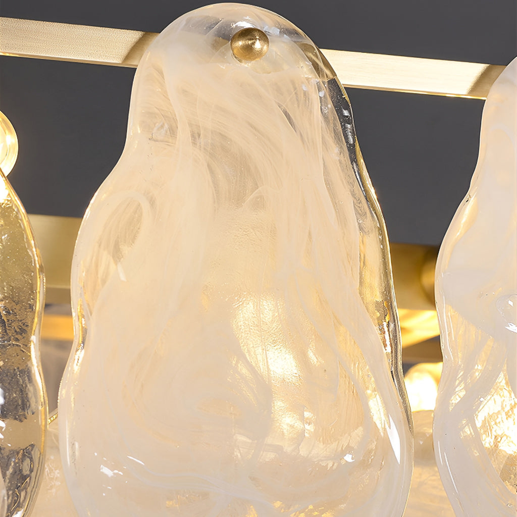 Oval Glass Chandelier Kitchen Island Lighting Fixture-details-1|Sofary