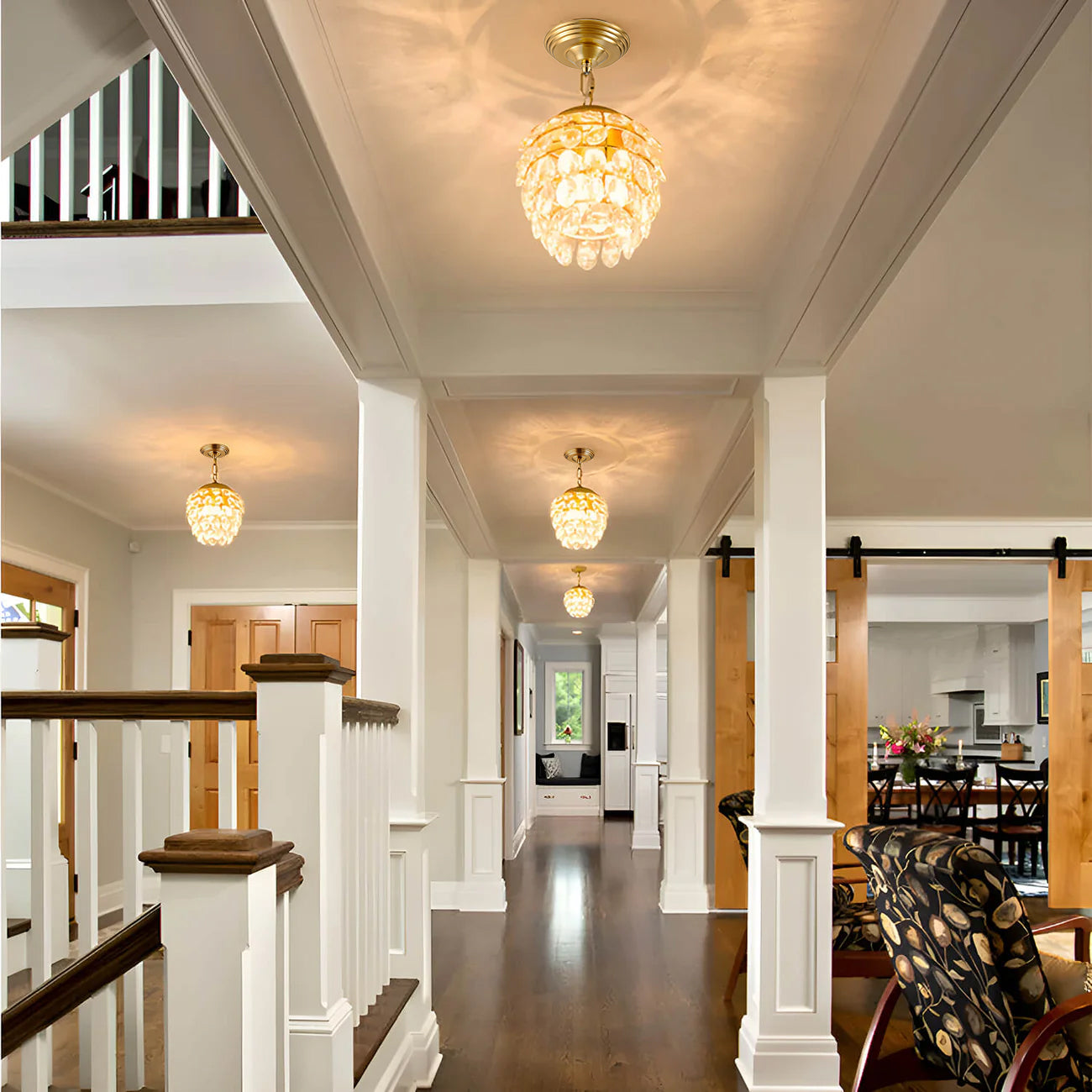 Pine Cone Shape Crystal Chandelier