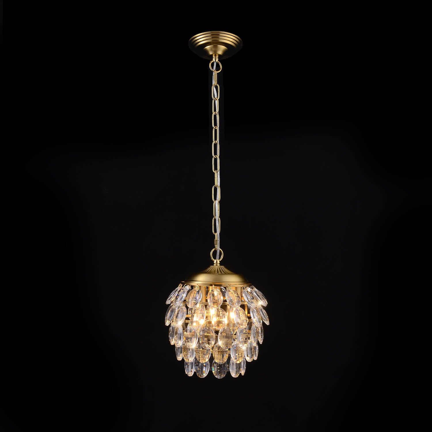Pine Cone Shape Crystal Chandelier-front-view|Sofary