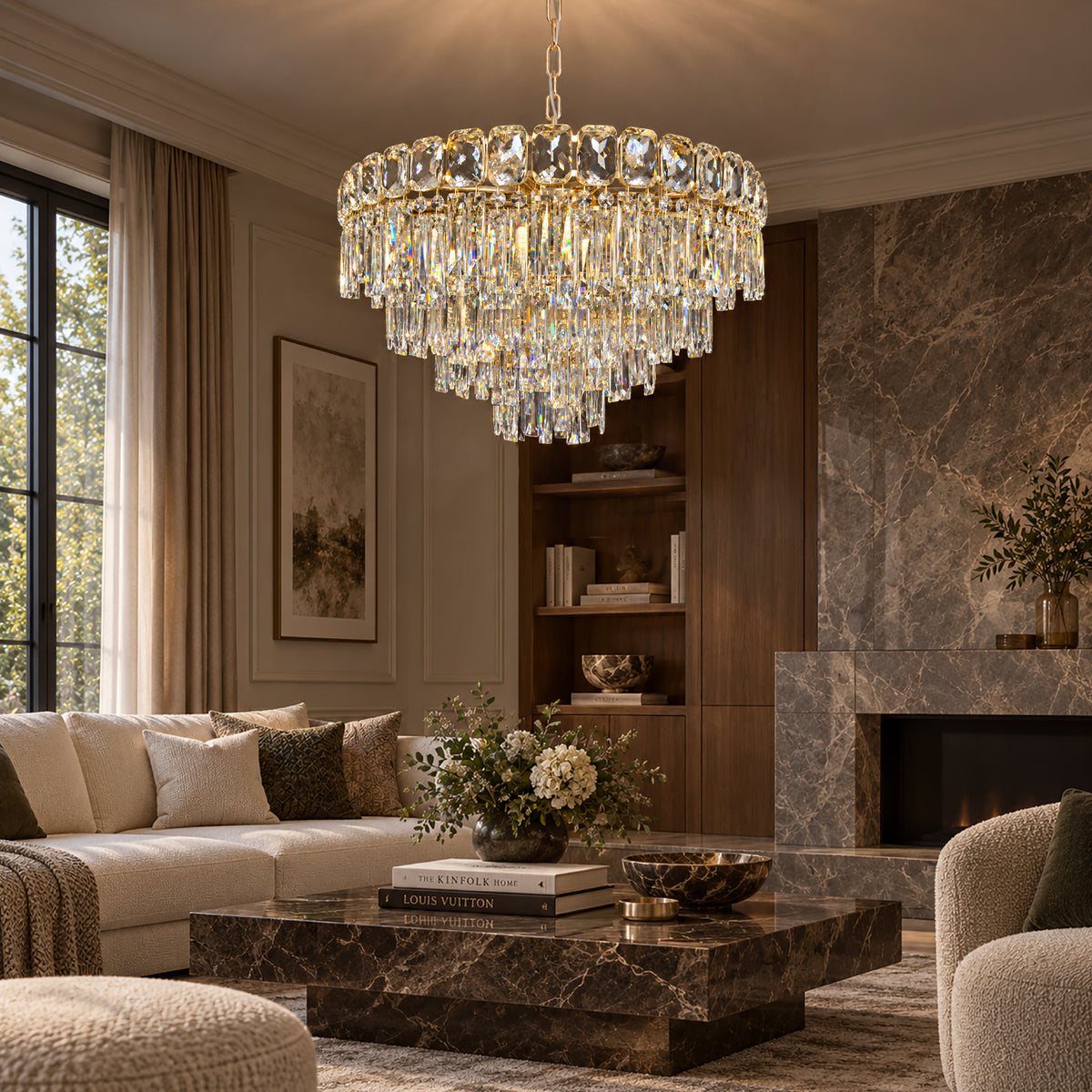 ravelle-modern-luxury-gold-crystal-tiered-drum-chandelier-living-room-sofary-lighting