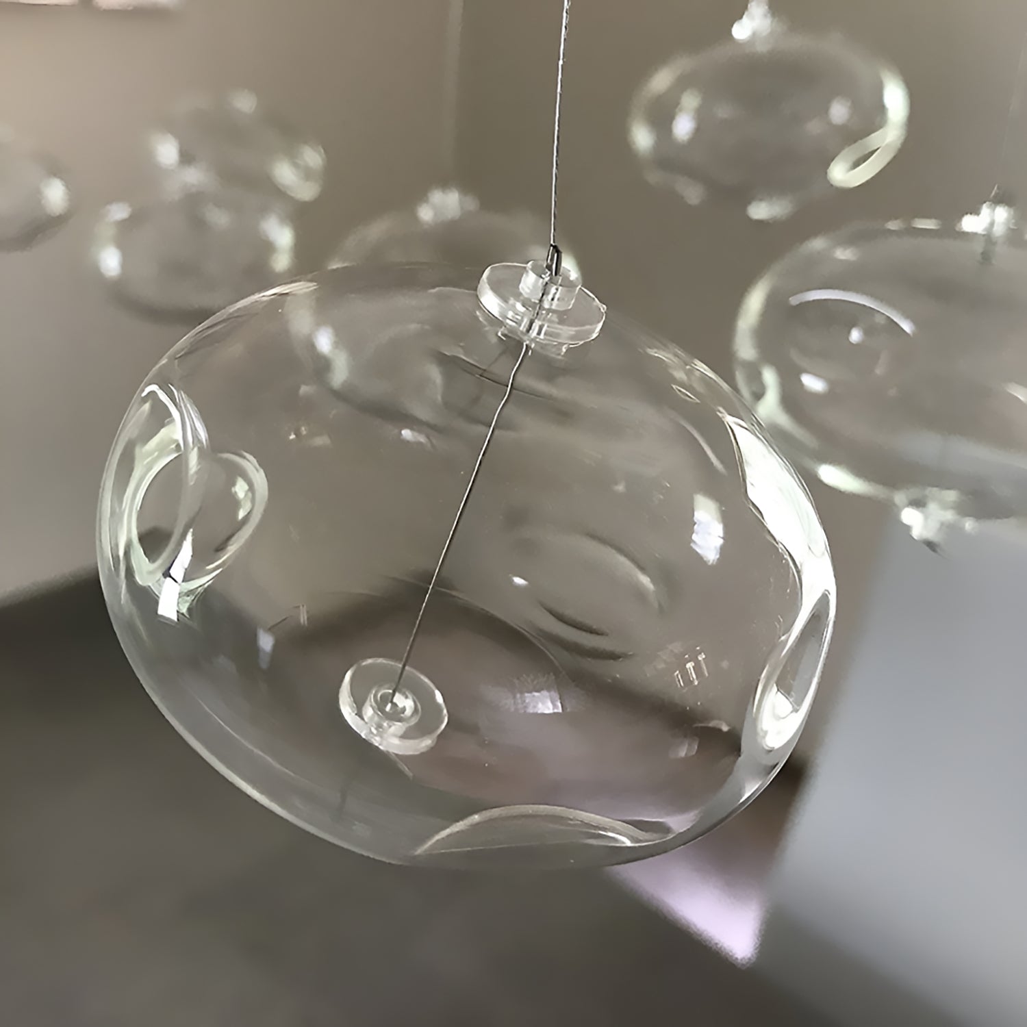Rectangular Base Bubble Glass Chandelier - Ceiling Lights-details-2|Sofary