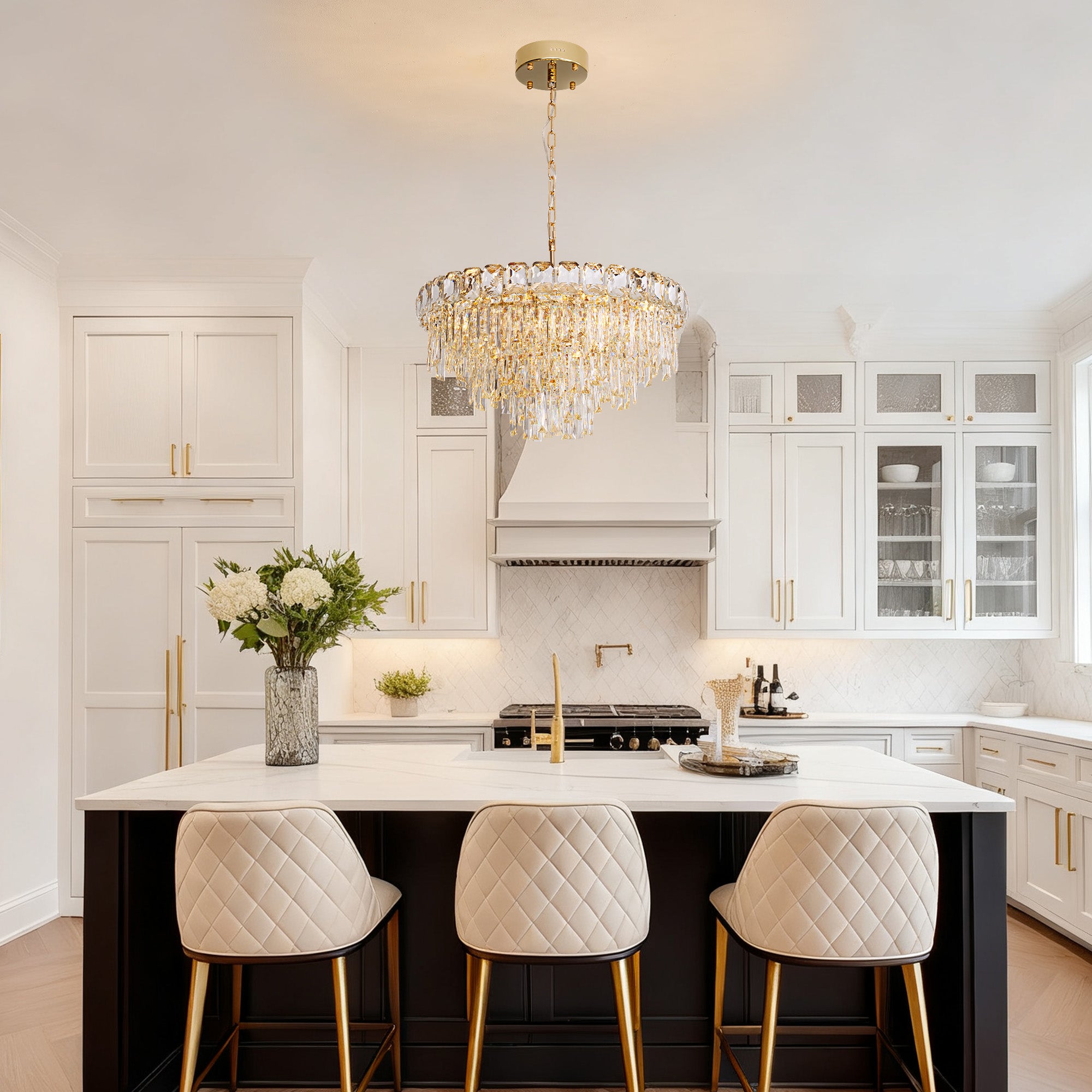 seravia-modern-luxury-gold-crystal-tiered-ring-chandelier-kitchen-island