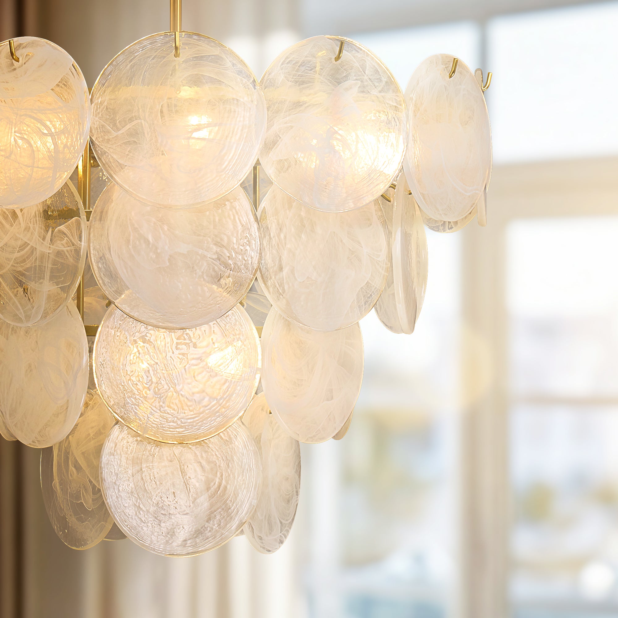 serenelle-modern-luxury-gold-glass-layered-disc-chandelier-chandelier-deails