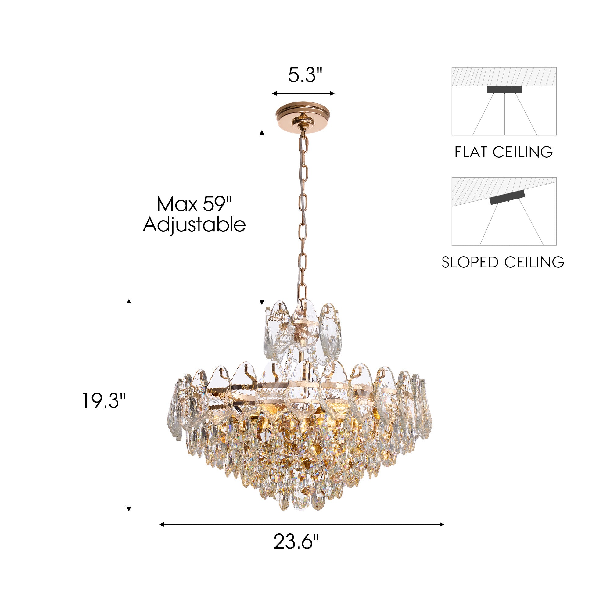 size-celorien-modern-luxury-gold-crystal-tiered-round-chandelier-frame-details