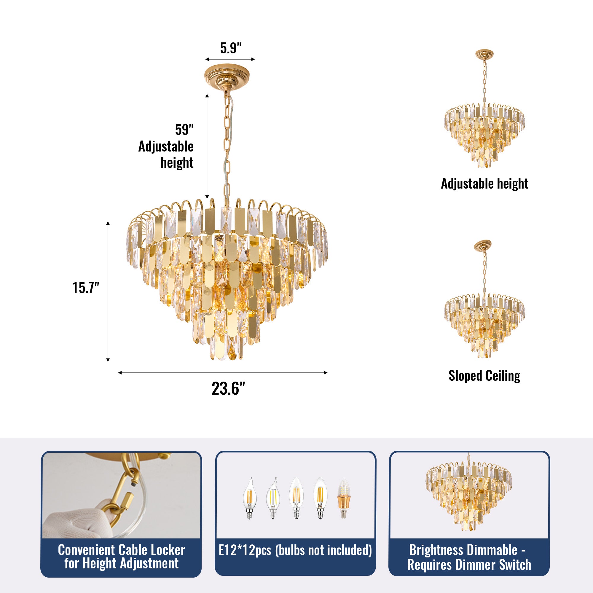 size-of-serenova-modern-luxury-gold-crystal-tiered-round-chandelier