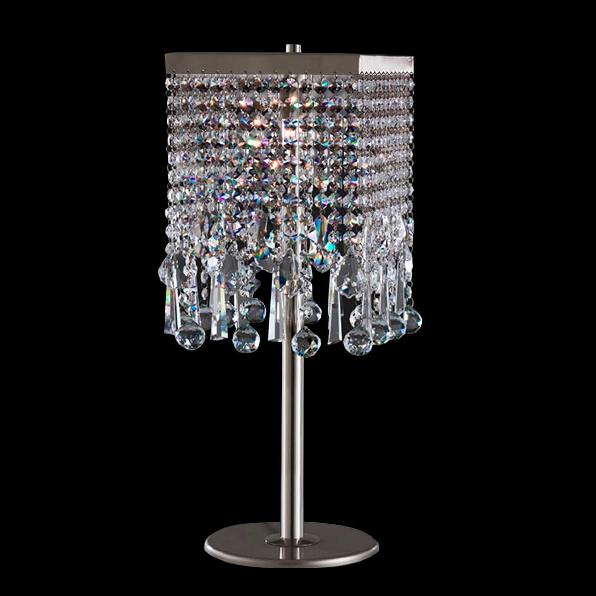 Sleek Crystal Table Lamp for Living Room Bedroom and Study-front-view |Sofary