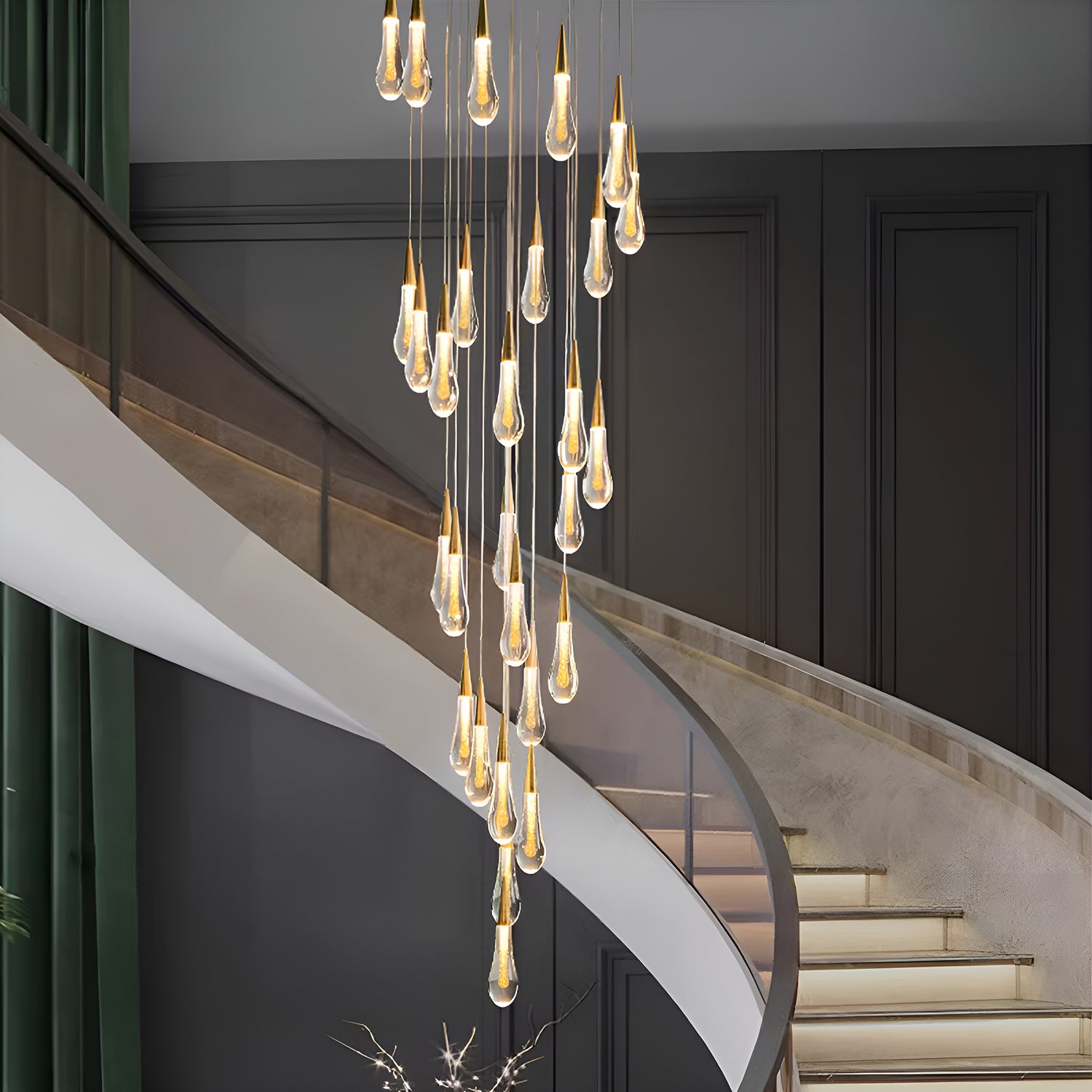 Elegance Modern LED Pendant Light for Villa Living Rooms and Duplex Apartments-foyer-2 |Sofary