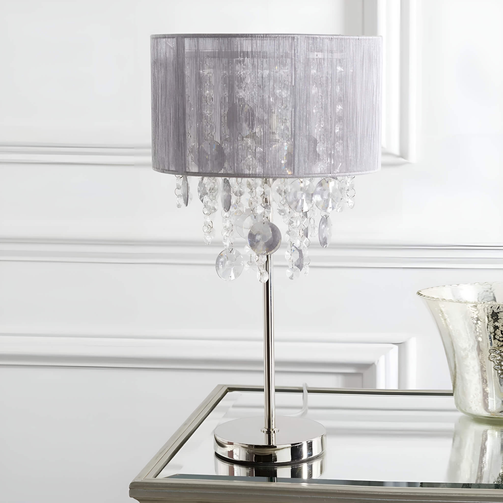 Table Lamp Crystal Light Luxury Living Room -light-off | Sofary