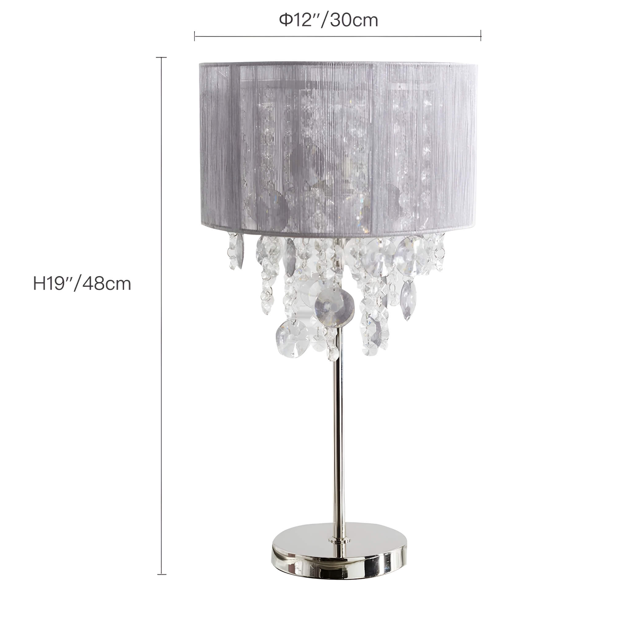 Table Lamp Crystal Light Luxury Living Room -size | Sofary