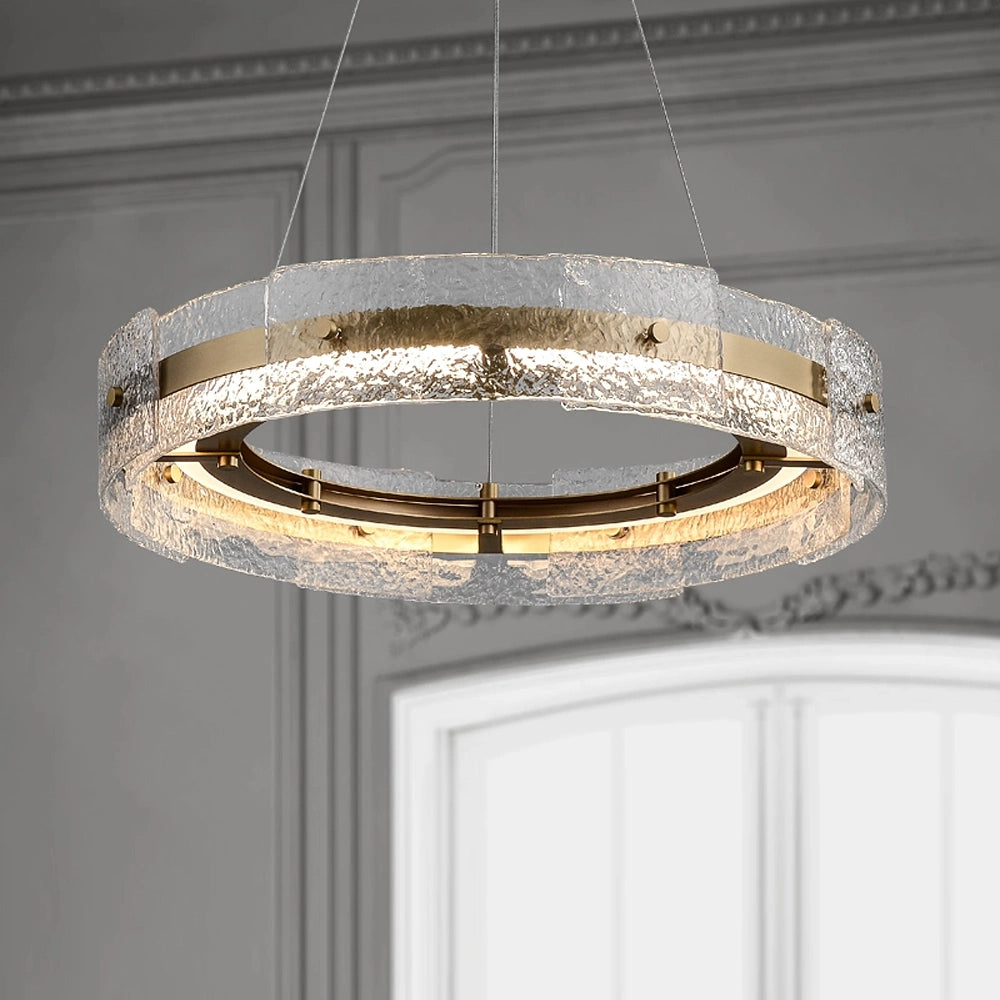 upward-view-of-textured-glass-gold-round-chandelier-ch439-20250725-sofary-lighting