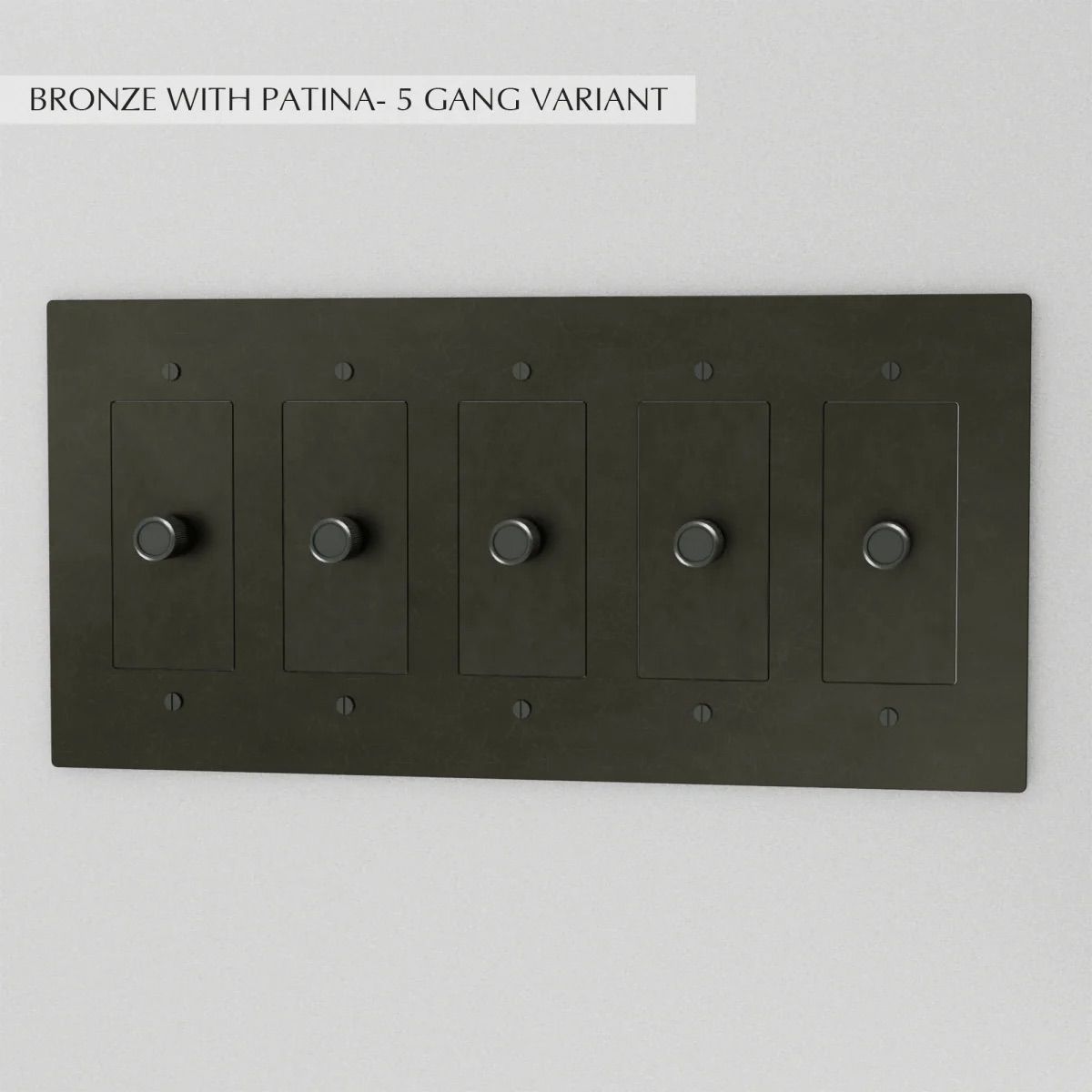 the-brass-dimmer-switch-5-gang-bronze-with-patina | Sofary Lighting