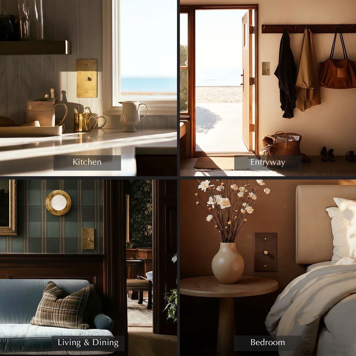 the-brass-dimmer-switch-various-scenarios | Sofary Lighting