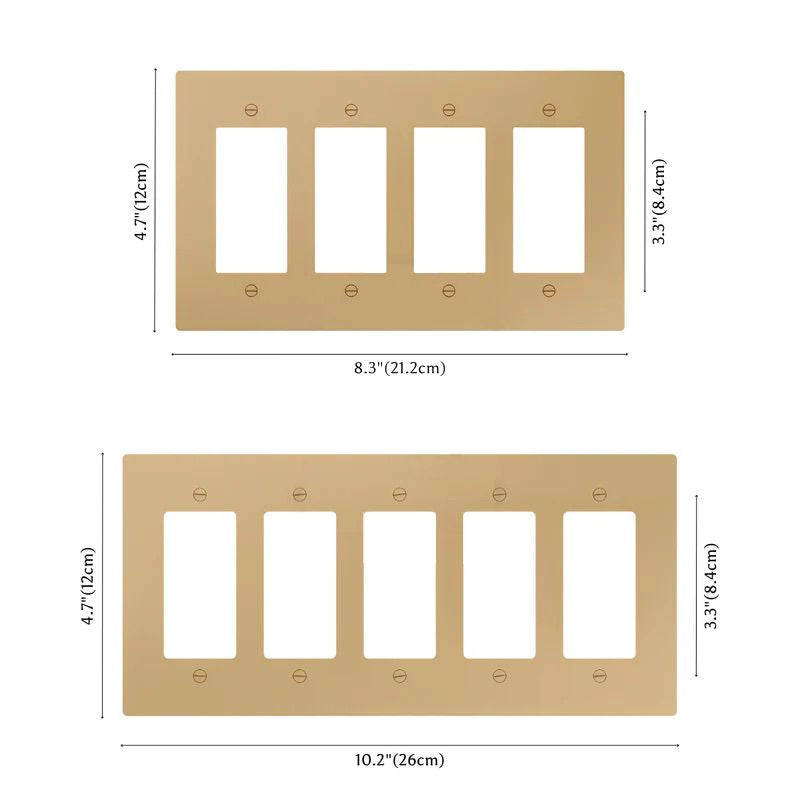 the-brass-toggle-switch-4-to-5-gang-sizes | Sofary Lighting