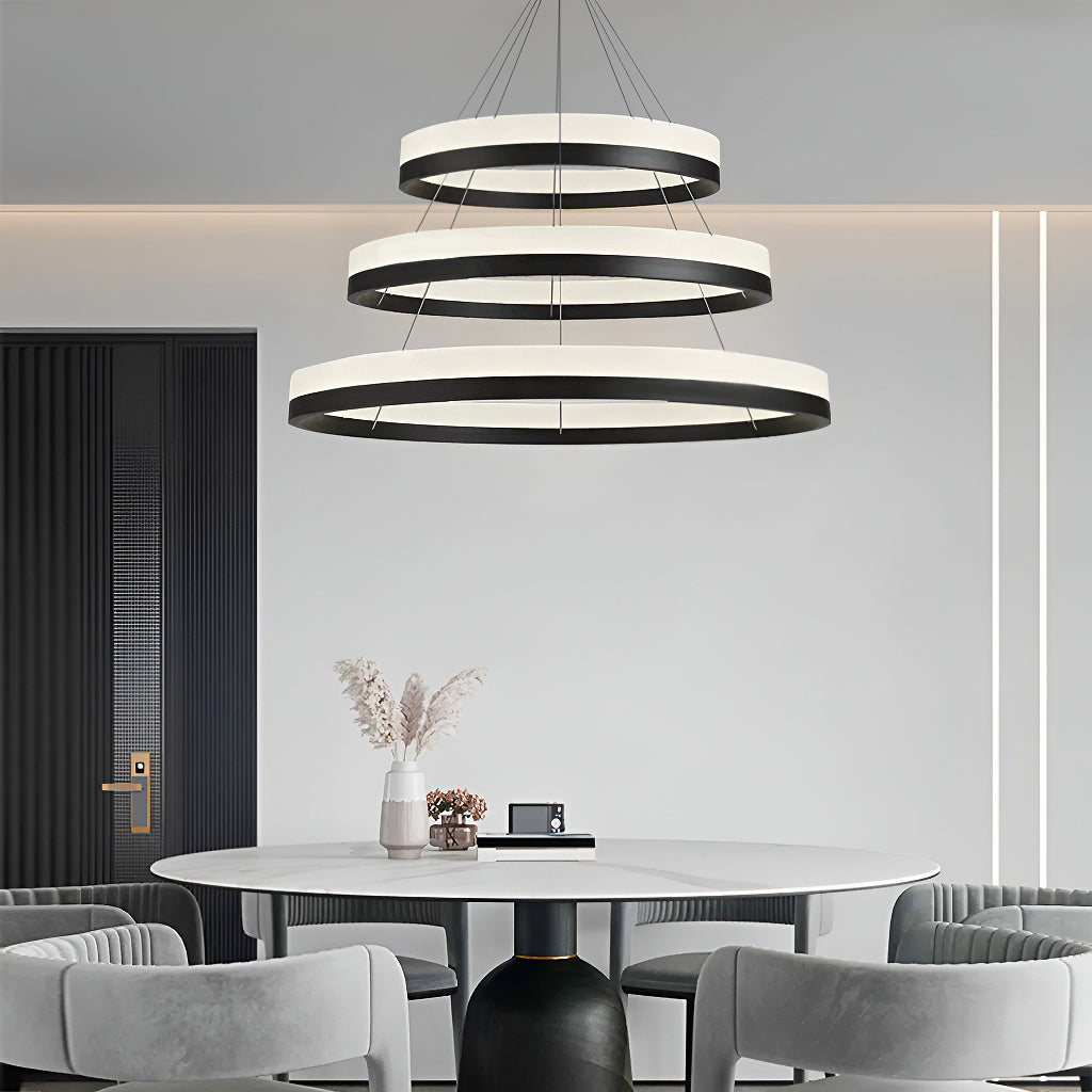Two Rings & Three Rings Pendant Light Fixture-dining-room-2|Sofary