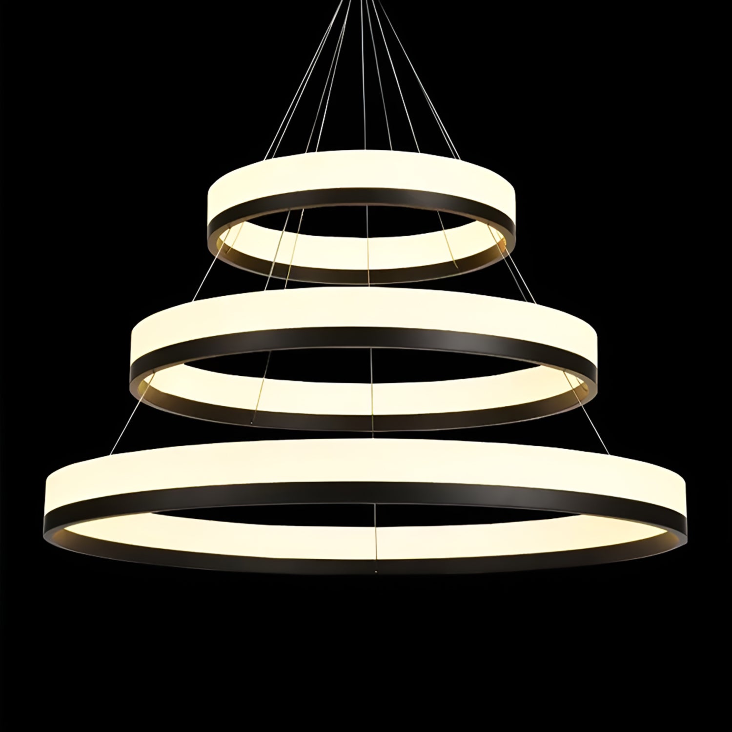 Two Rings & Three Rings Pendant Light Fixture-front-view|Sofary