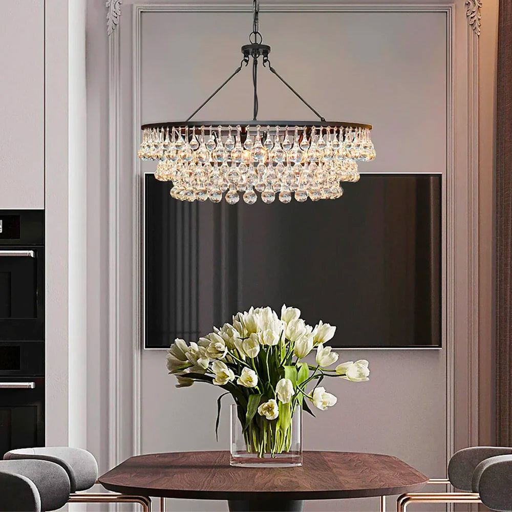 Unique Tiered Crystal Chandelier-dinging-room-1|Sofary