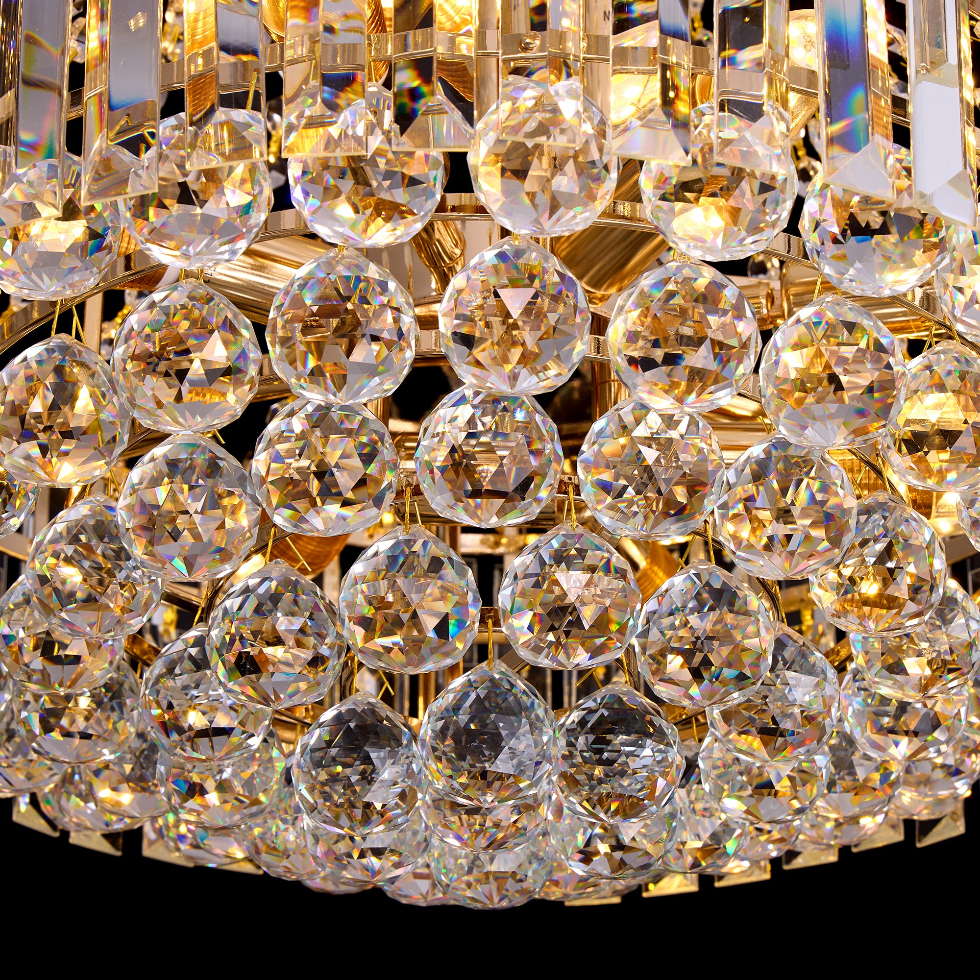 Valerisse chandelier faceted crystal drop detail