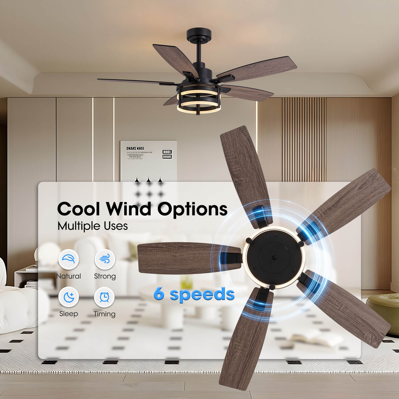 vintara-46-farmhouse-rustic-black-cage-ceiling-fan-with-led-lights-remote-for-bedroom-living-room-4