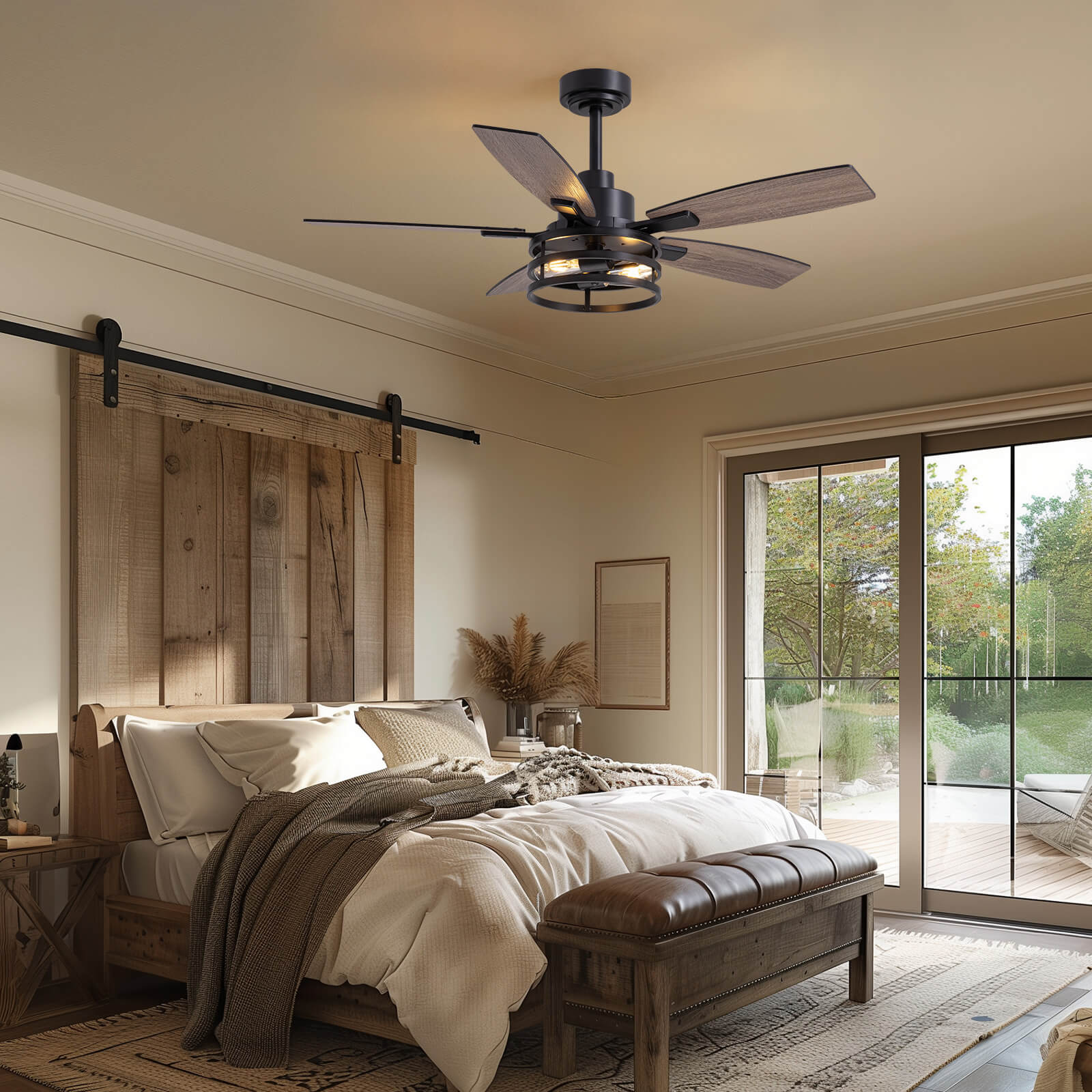 vintara-46-farmhouse-rustic-black-cage-ceiling-fan-with-lights-remote-for-bedroom-living-room-lifestyle-1