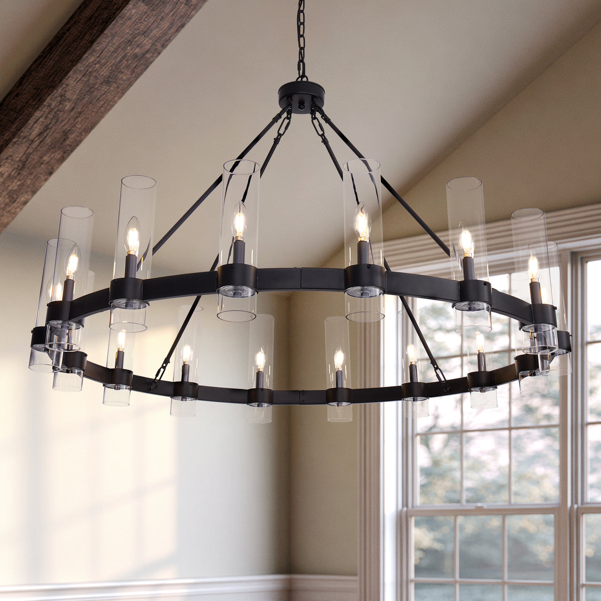 westhaven-modern-farmhouse-iron-wagon-wheel-chandelier-sloped-ceiling-sofary-lighting