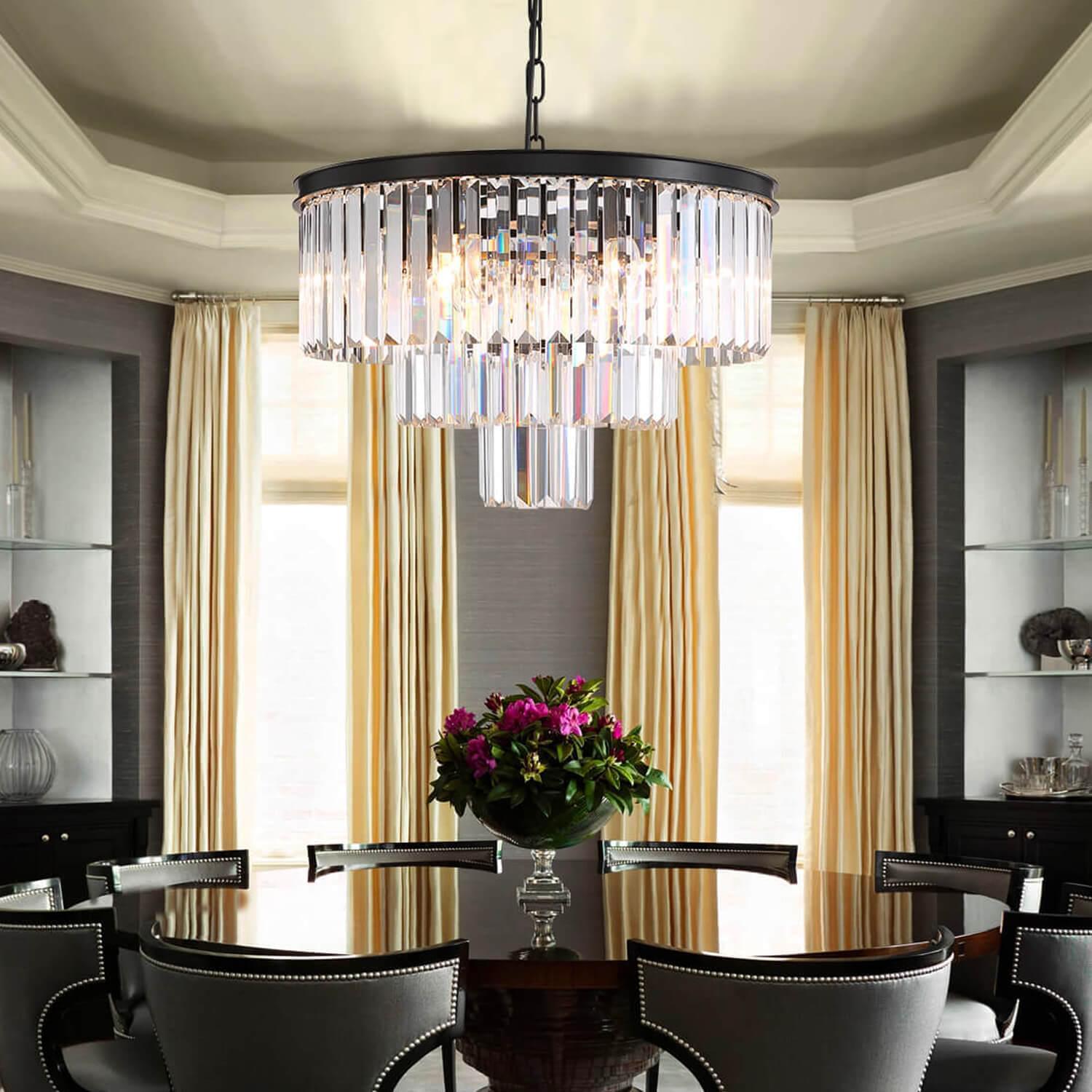 3-Tier Crystal Chandelier Lighting - Dinning Room | Sofary